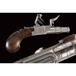 A beautiful flintlock pocket pistol by Delety