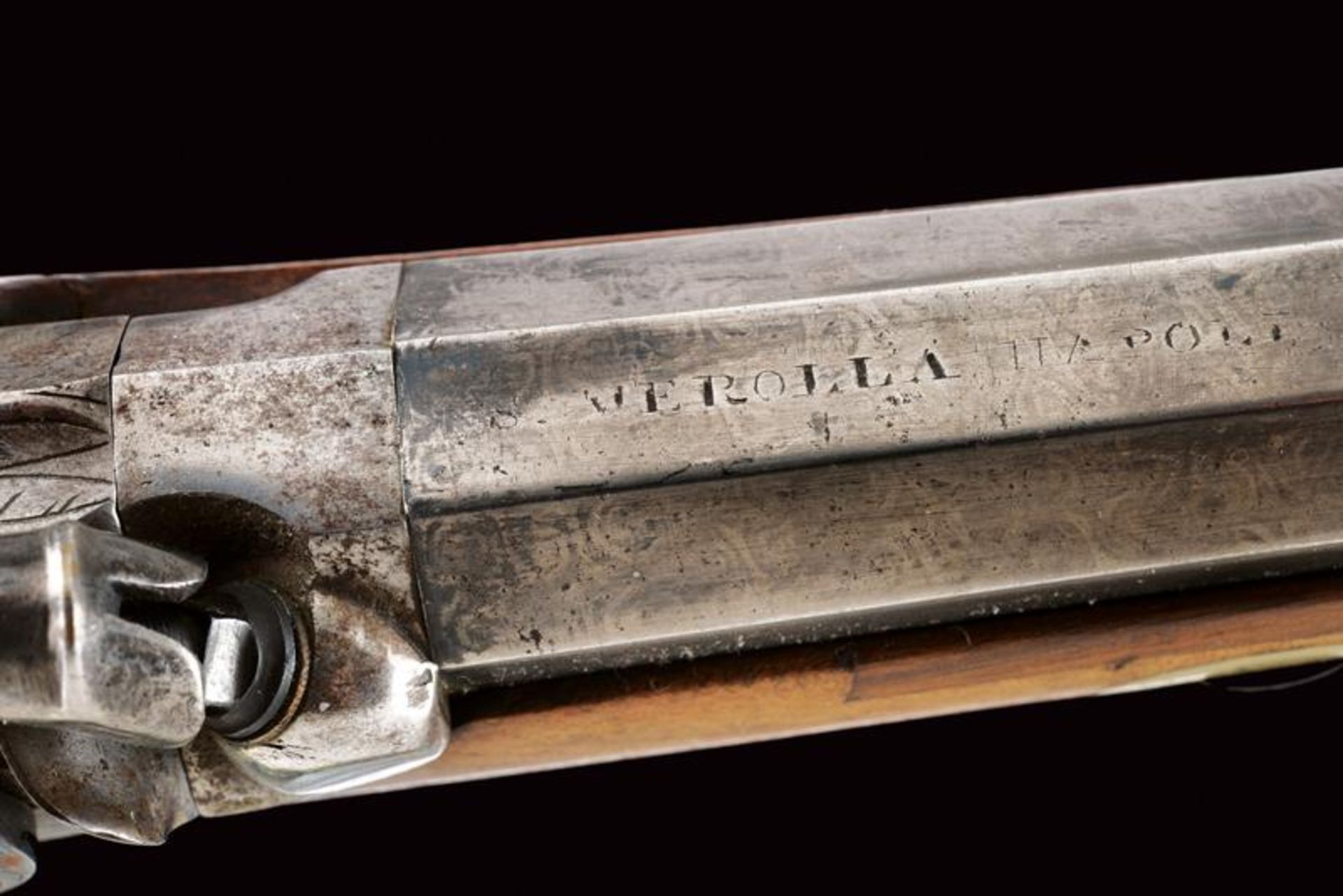 A pair of percussion pistols by Merolla - Image 5 of 7