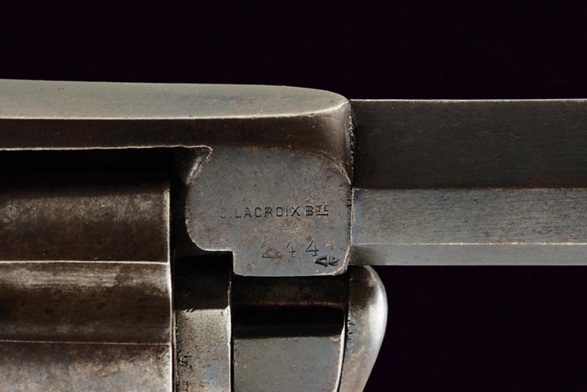 A rare and interesting centerfire revolver by J. Lacroix - Bild 4 aus 7