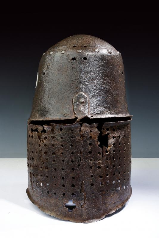 An extremely rare great helm for a knight
