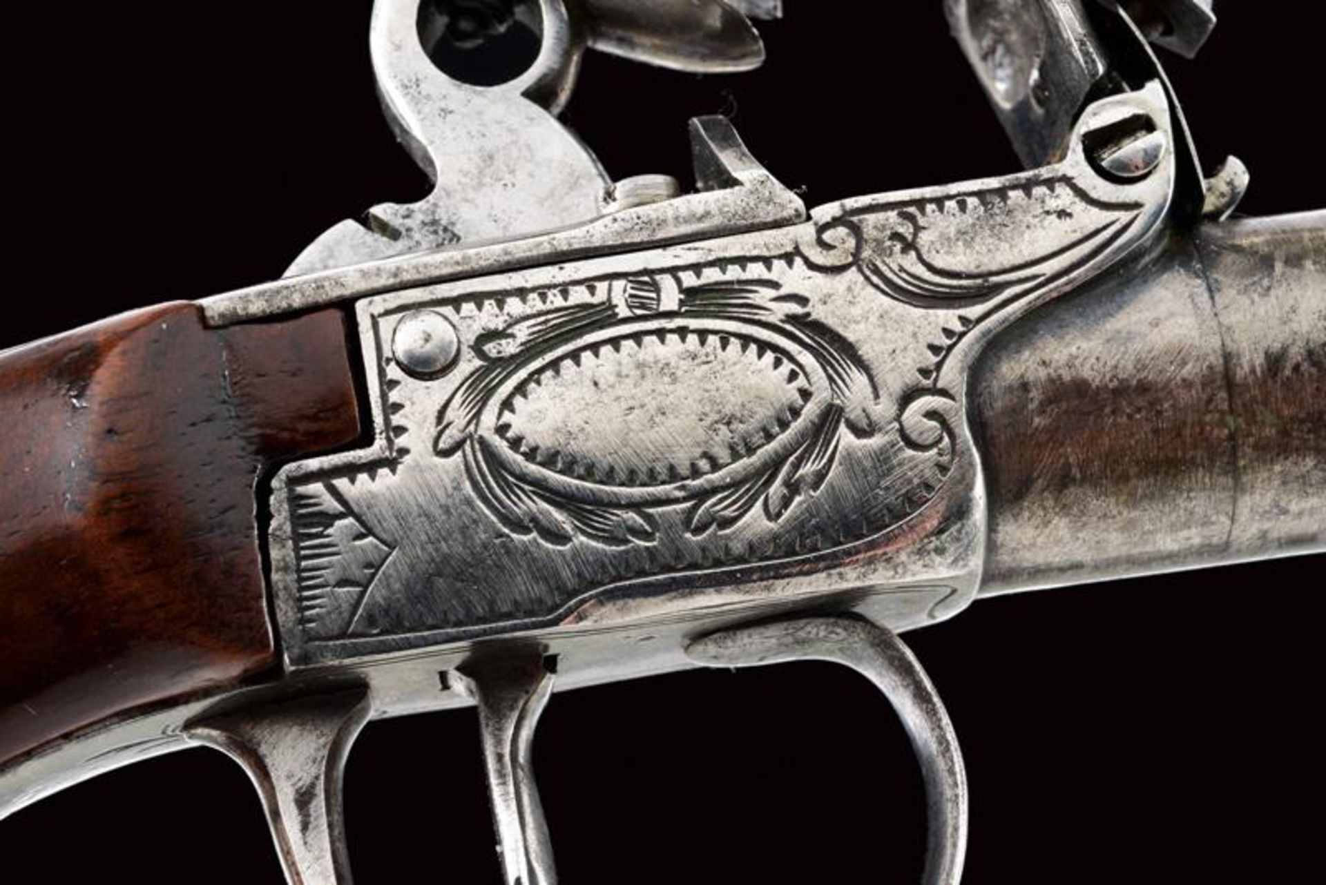 A rare blunderbuss flintlock pocket pistol - Bild 5 aus 6