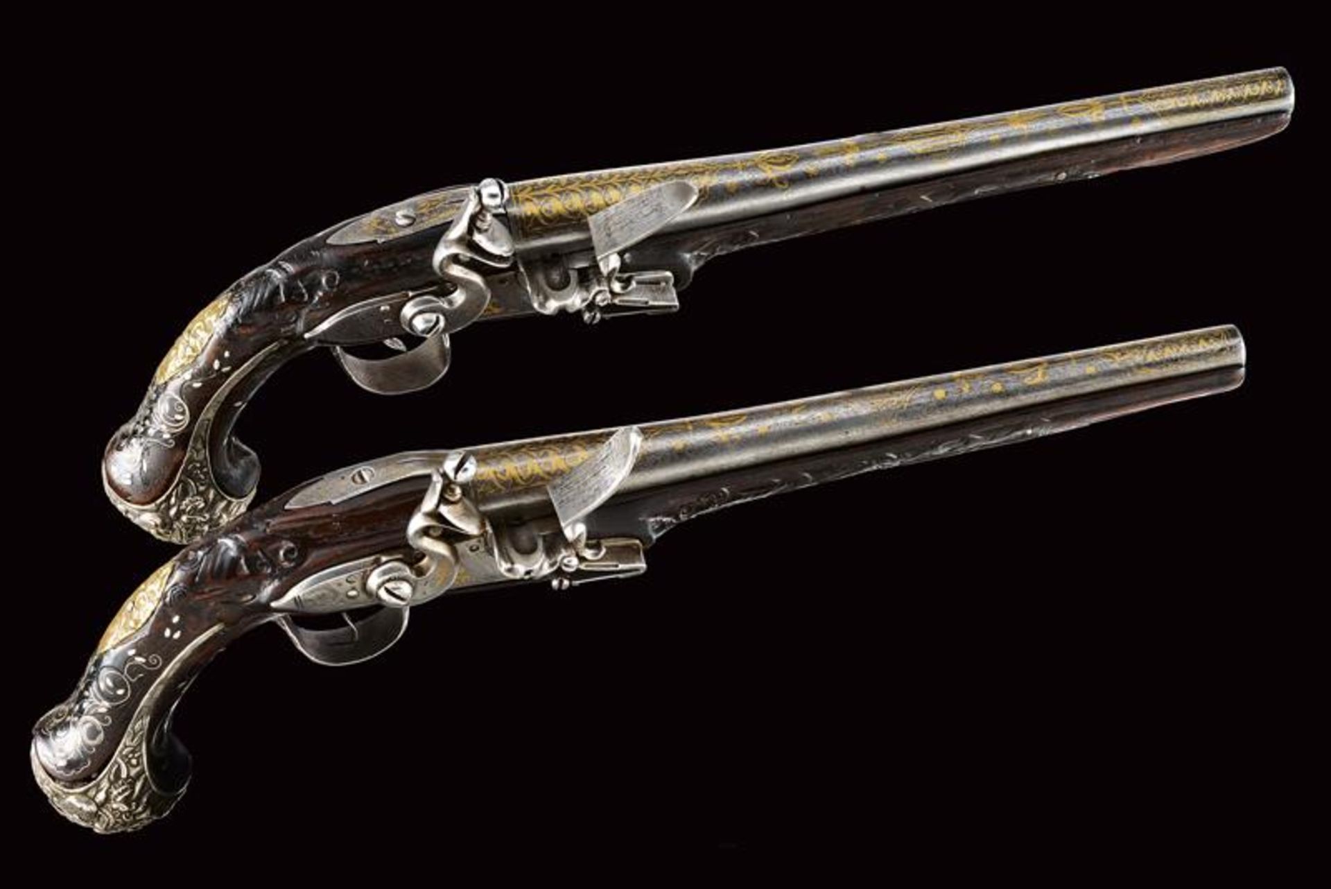 A fine pair of flintlock pistols - Bild 8 aus 9