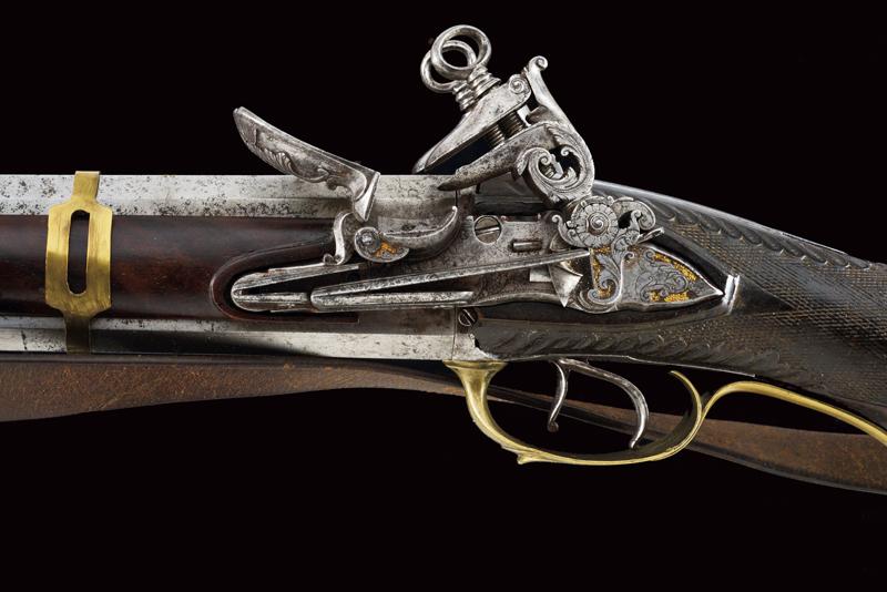 A rare and interesting over and under barreled miquelet lock gun by Matteo Car - Image 2 of 13