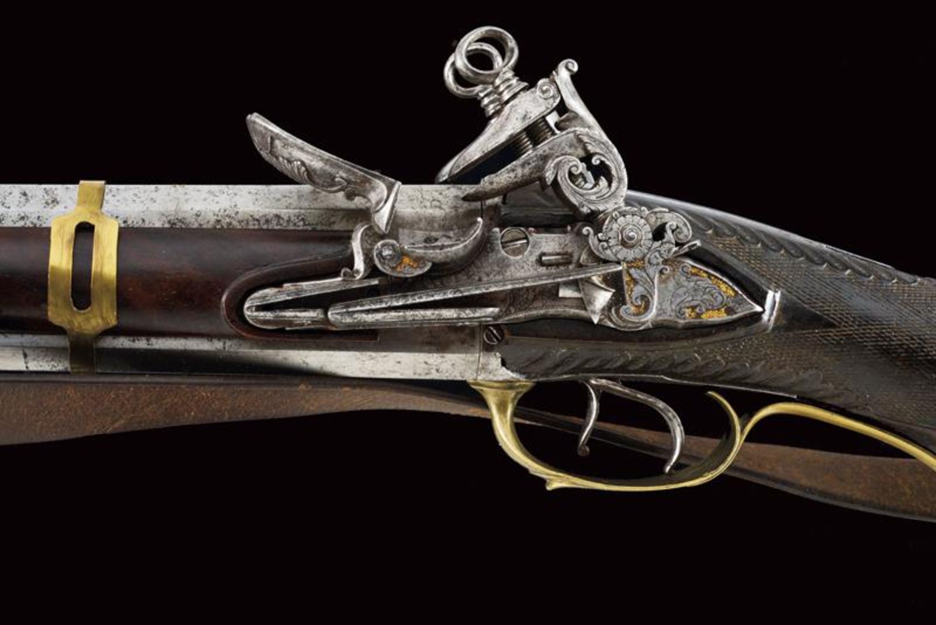 A rare and interesting over and under barreled miquelet lock gun by Matteo Car - Bild 2 aus 13