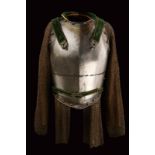 A rare cuirassier back and breastplate with mail shirt