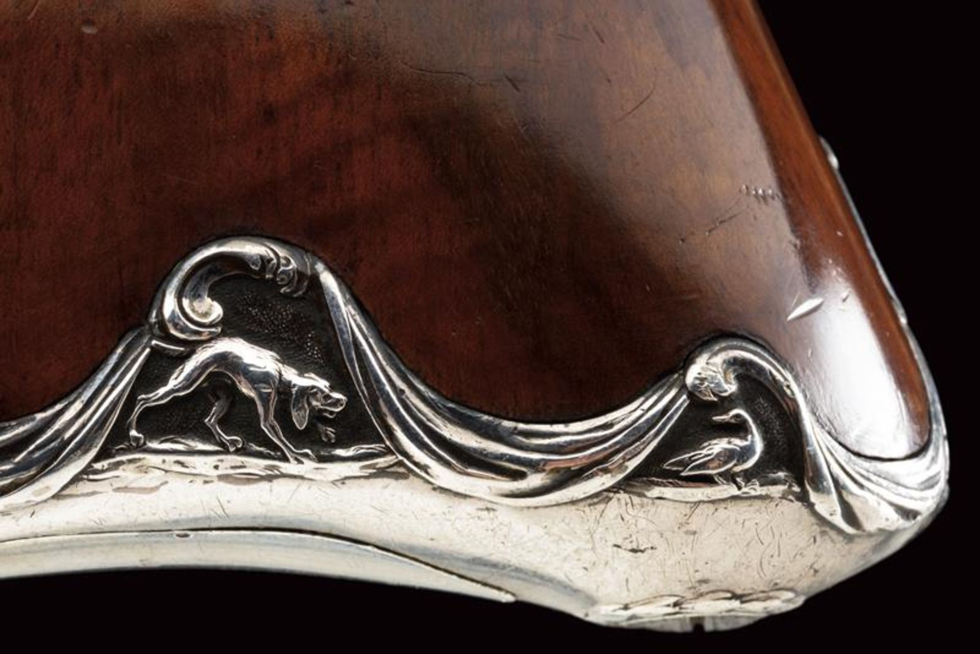 A beautiful cased silver mounted double-barrelled gun by Lamotte-Jalabert - Bild 8 aus 27