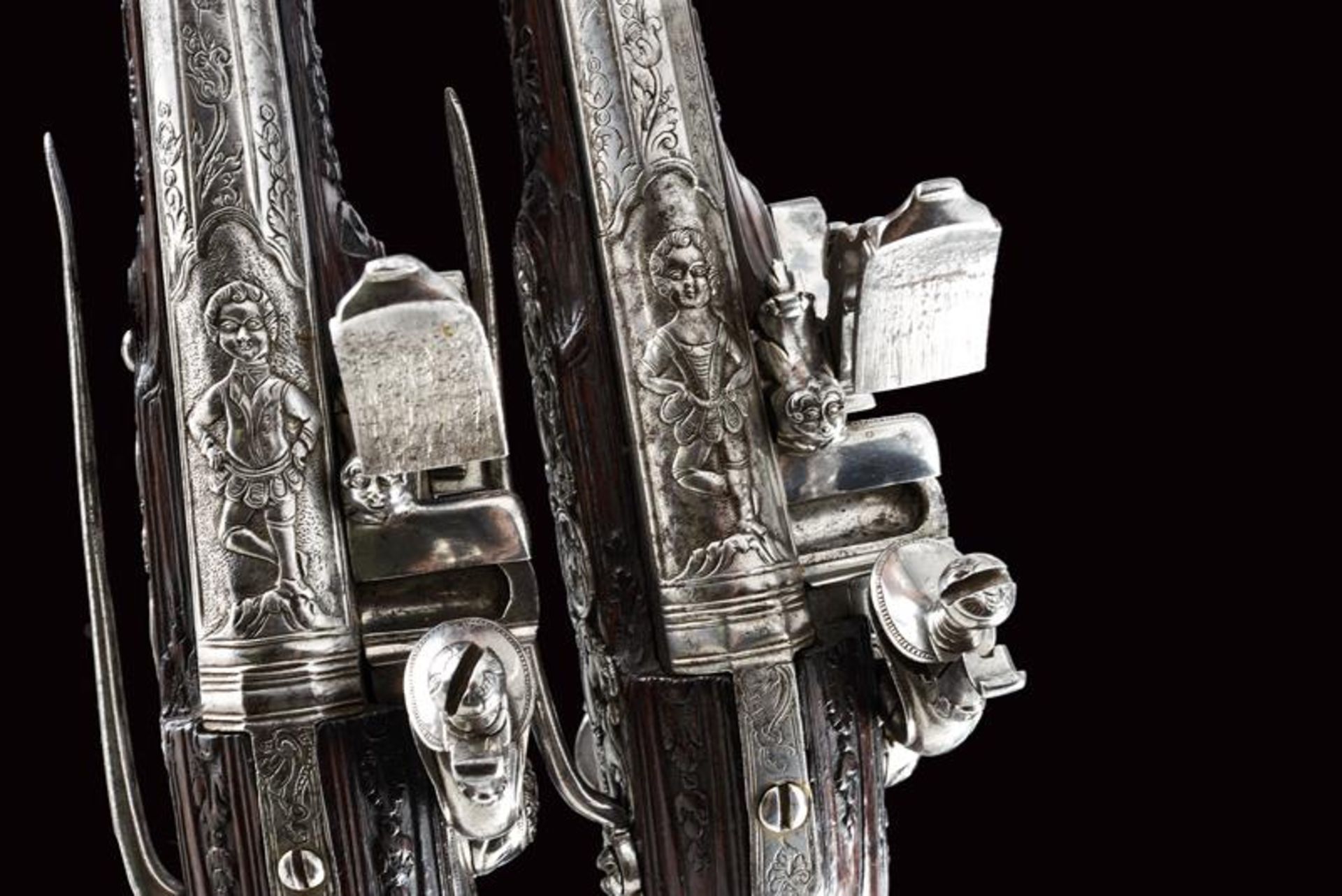 A beautiful pair of snaphaunce lock pistols signed by master G.G. - Bild 4 aus 17