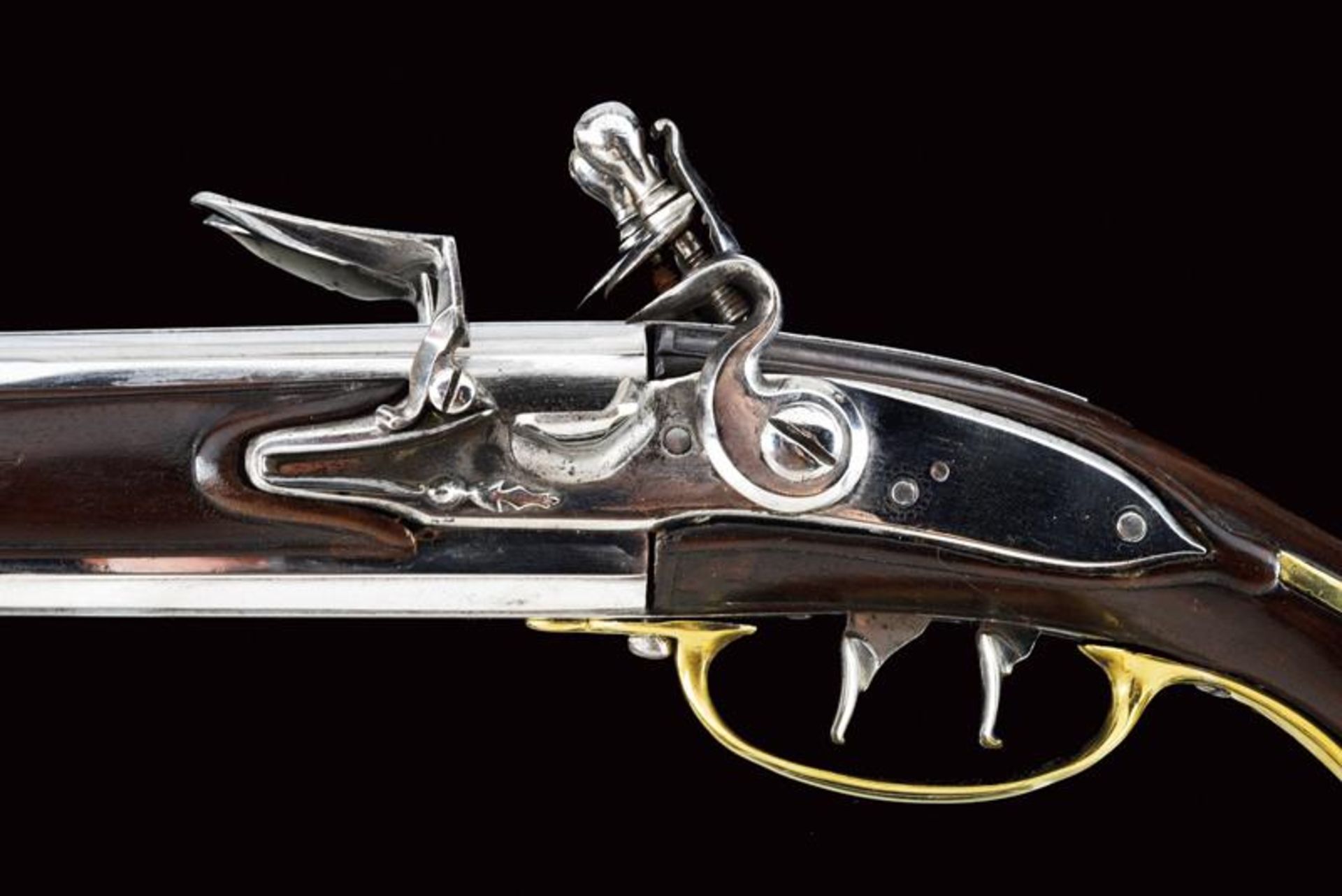 An over-and under-barreled flintlock pistol - Image 6 of 8