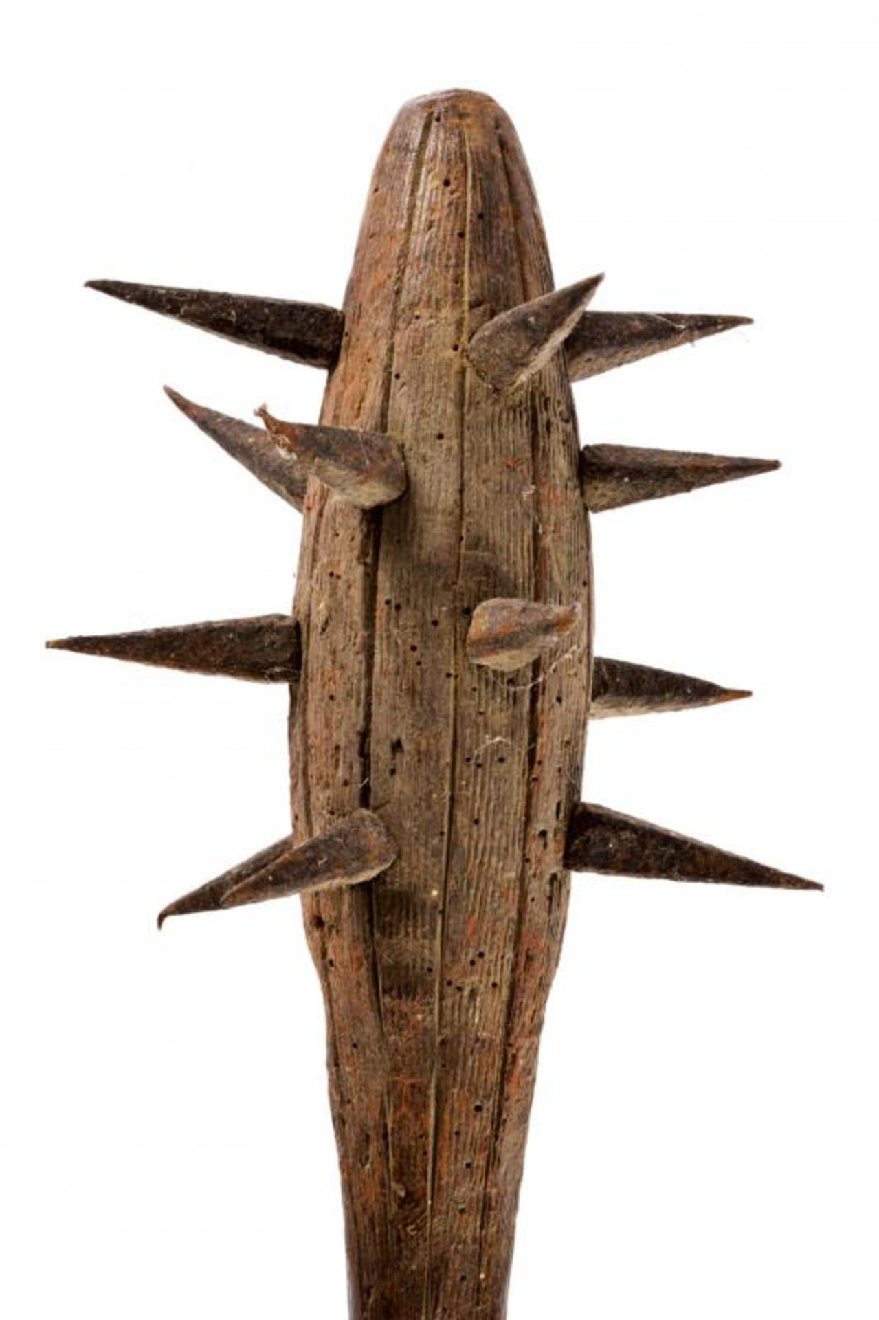 A rare wooden hafted club with spikes - Image 3 of 3