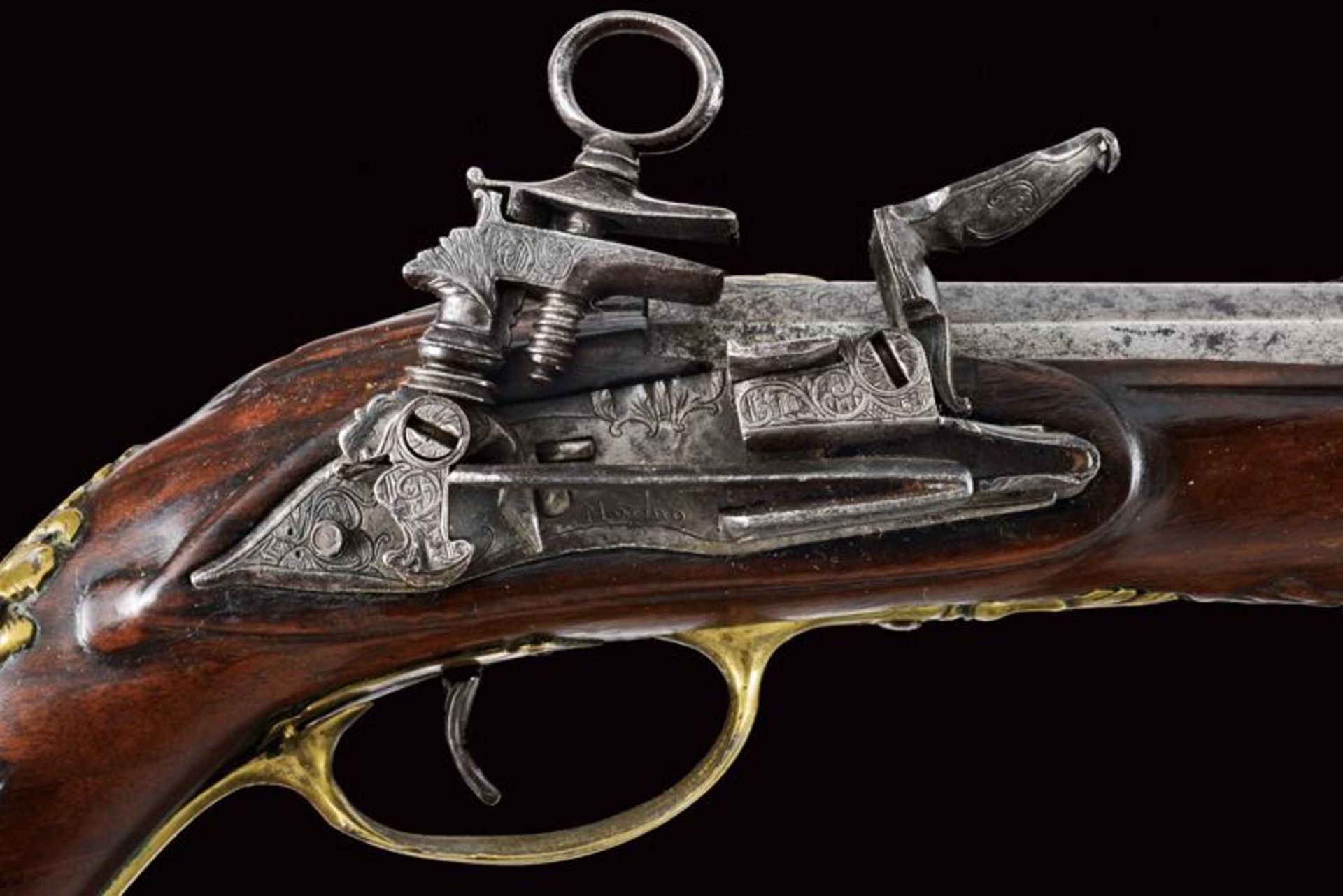 A pair of miquelet lock pistols with holster of a brigand - Bild 7 aus 11