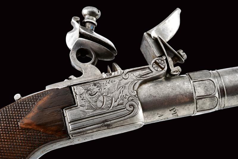 A pair of flintlock pocket pistols by Piforca - Image 2 of 6