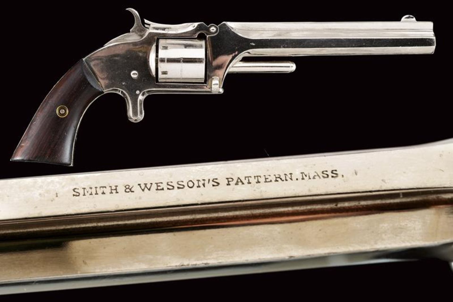 A fine S&W type rimfire revolver