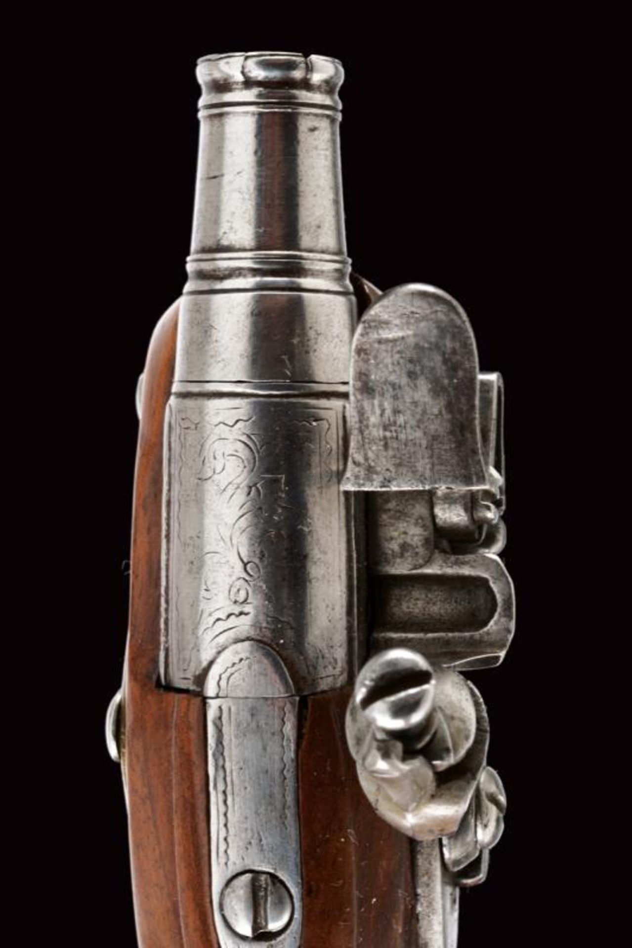 A rare and small flintlock pistol - Image 3 of 7
