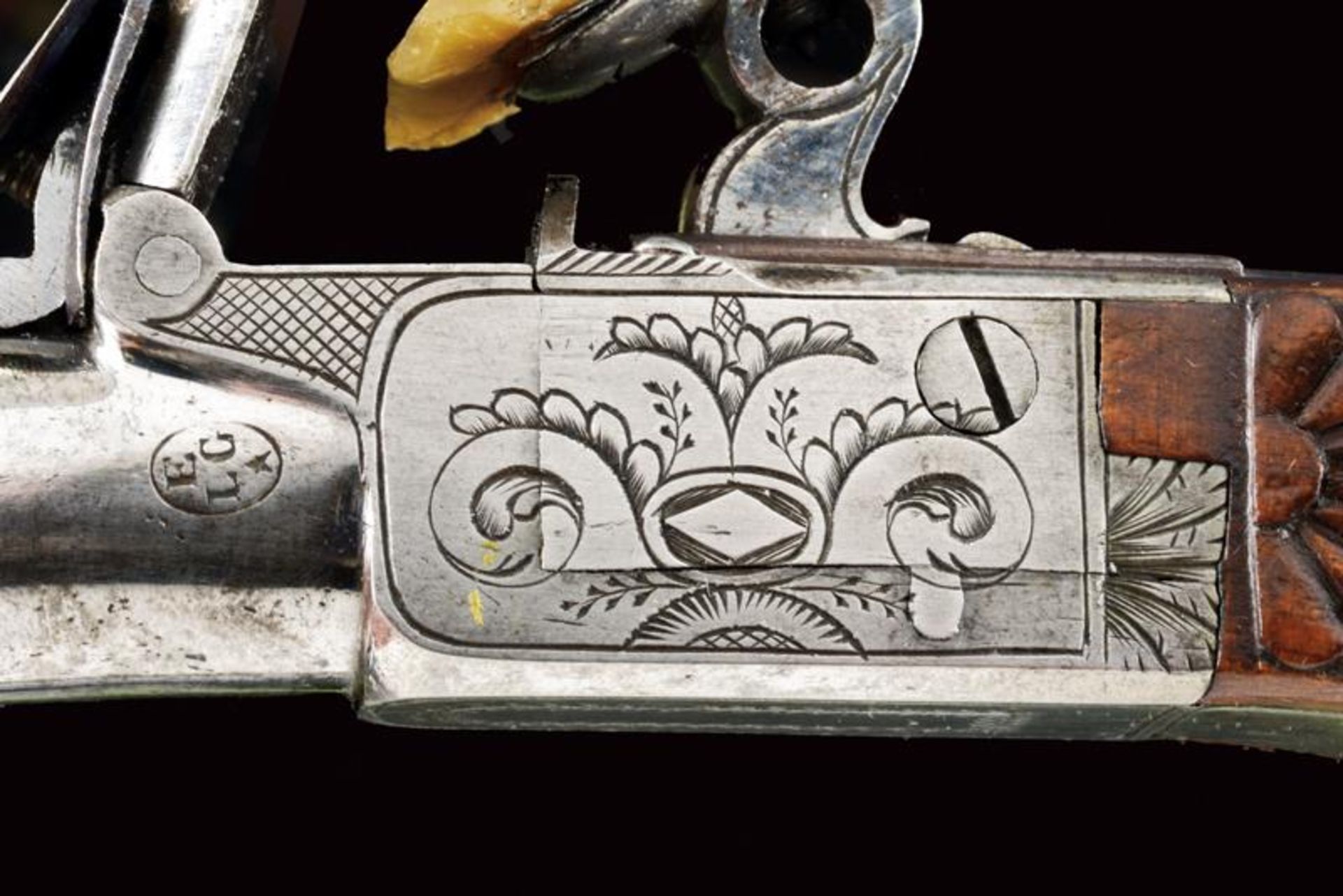 A fine pair of flintlock pocket pistols in first Empire Style - Bild 4 aus 5