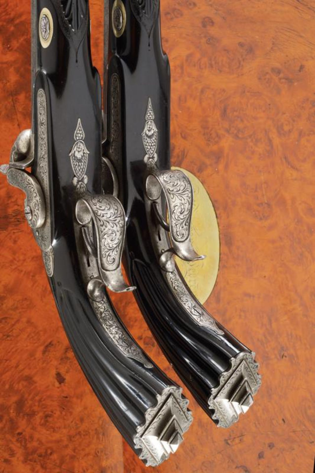 A pair of cased percussion pistols by Donaghy in Amsterdam - Image 6 of 10