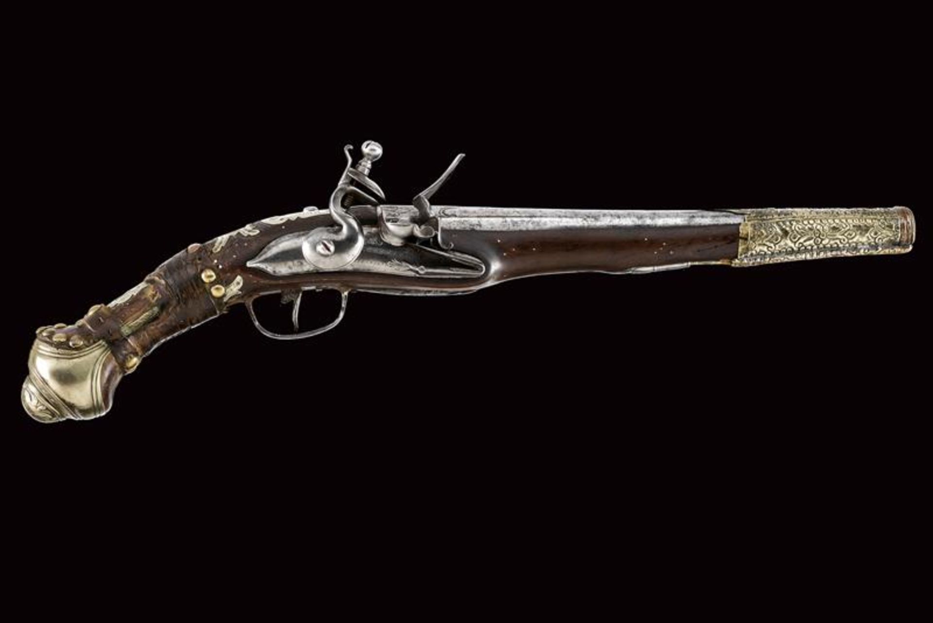 An iron-and silver-mounted flintlock pistol - Bild 11 aus 11