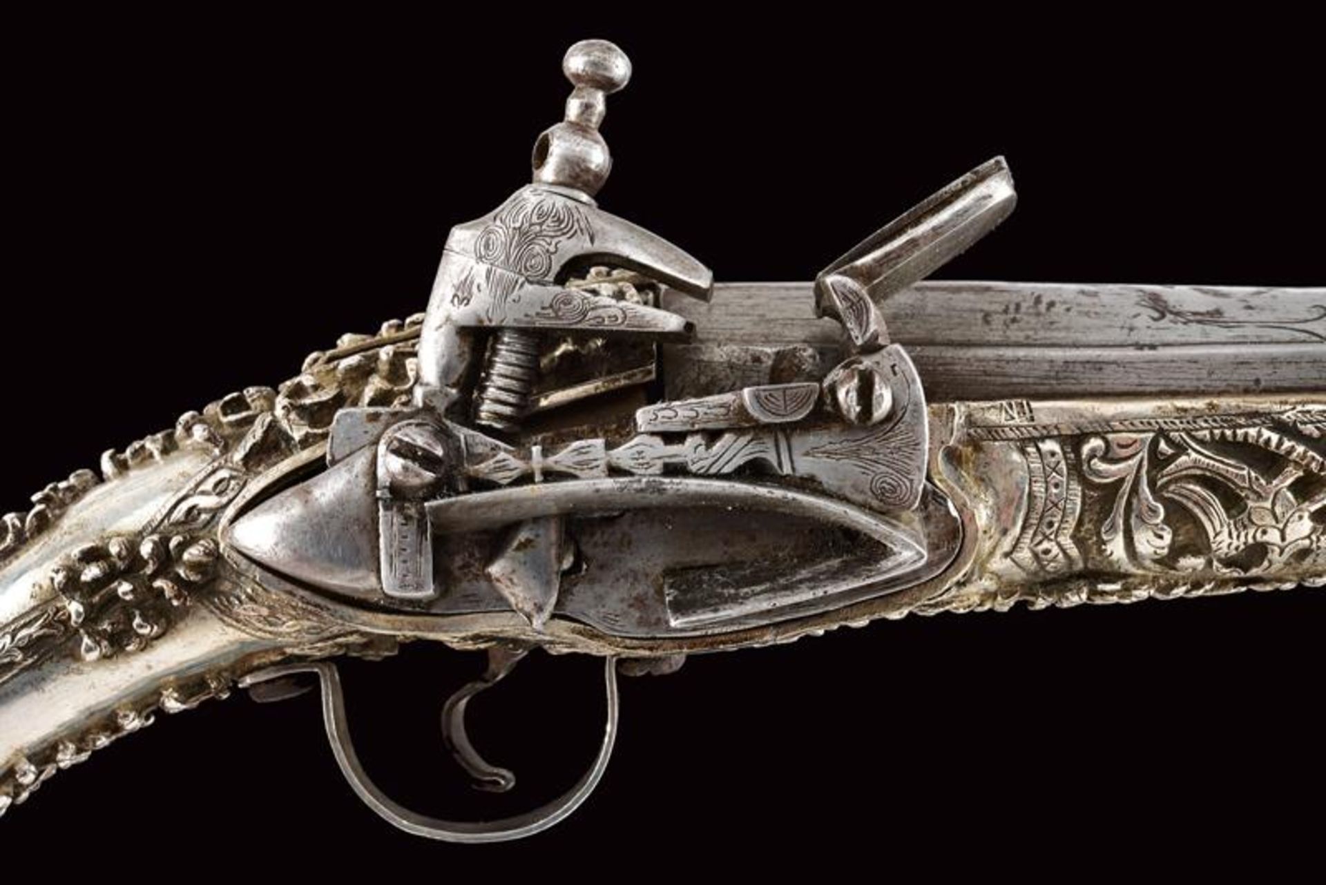 A fine silver-mounted flintlock pistol - Bild 5 aus 10