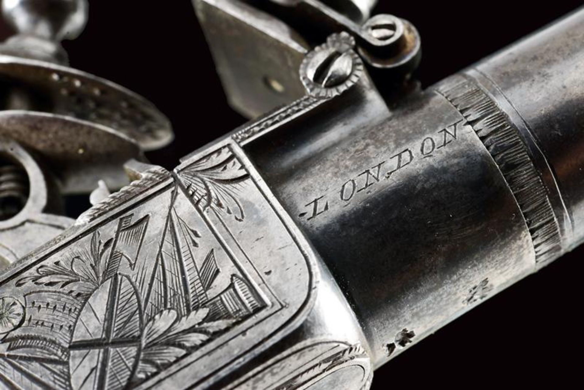 A beautiful and rare pair of cased flintlock pocket pistols by Egg - Image 5 of 9