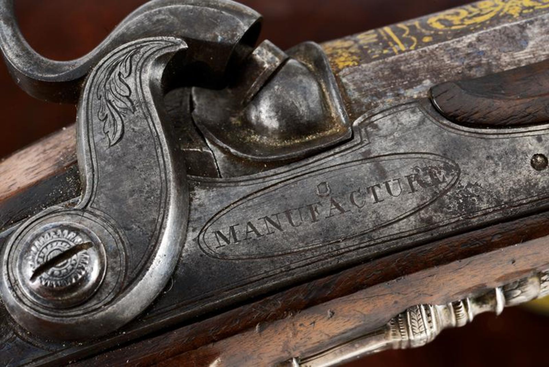 A rare pair of cased percussion pistols from the Factory of Versailles - Bild 9 aus 11