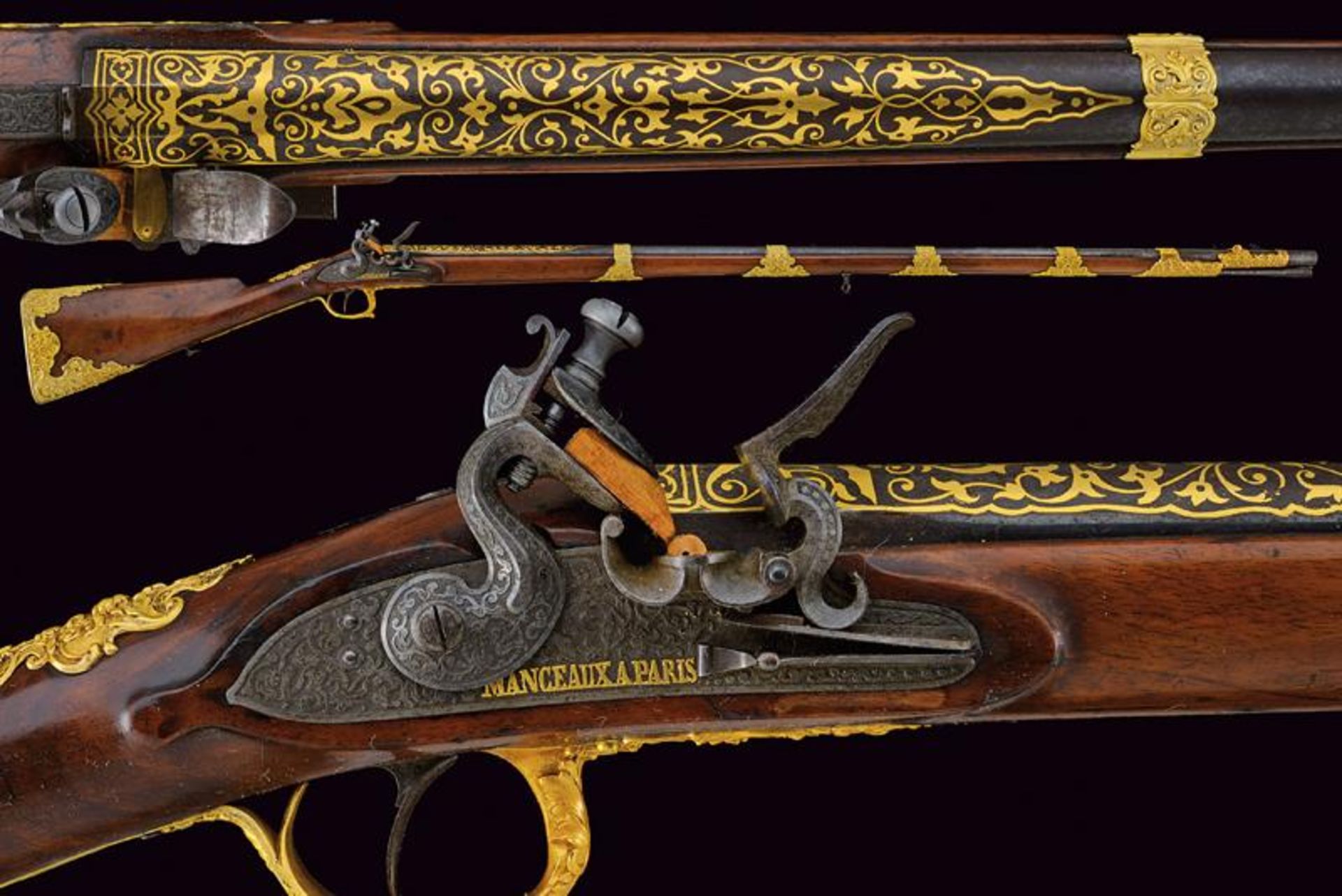 A beautiful flintlock gun by Manceaux