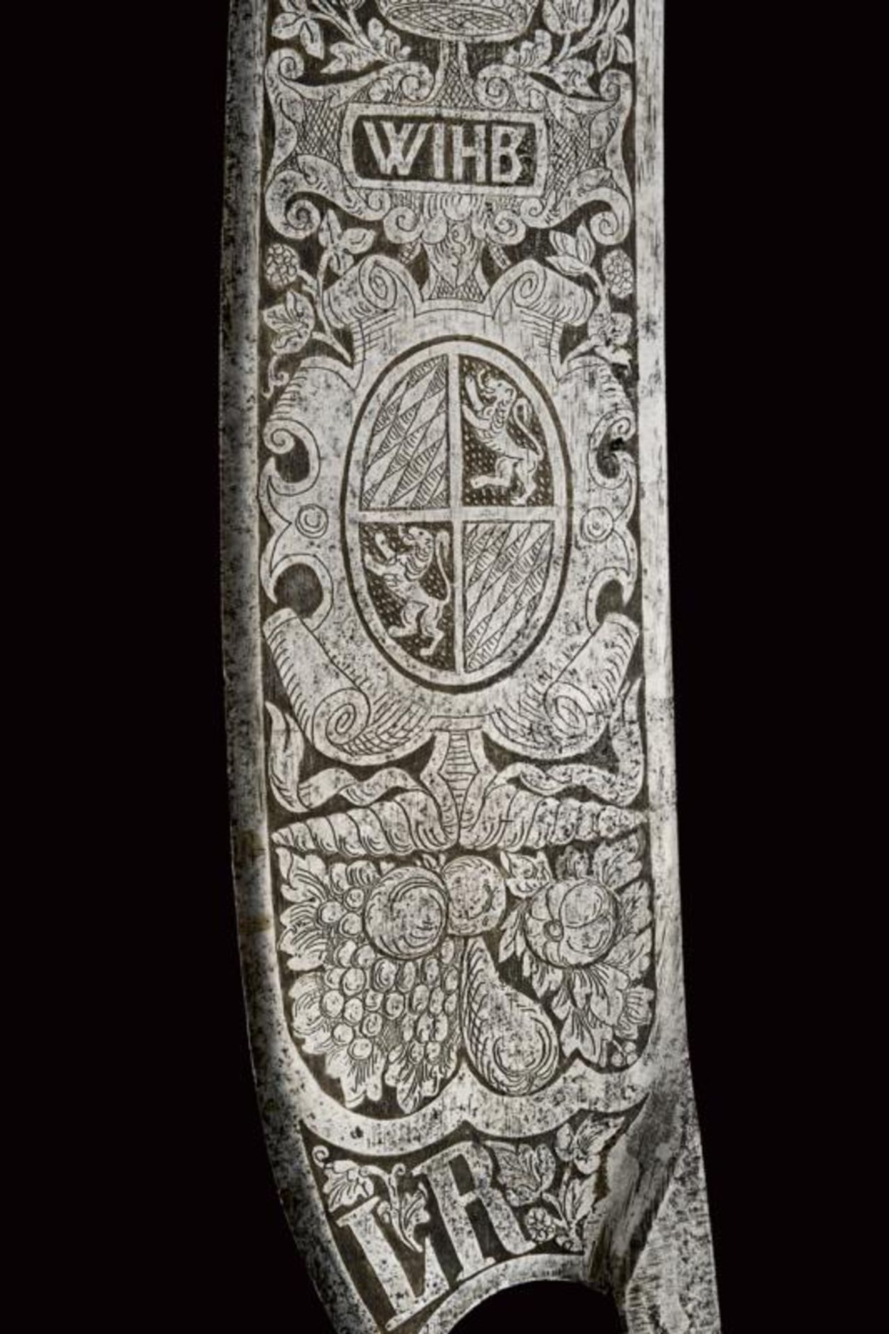 An extremely rare Kouse (glaive) of the 'Leibgarde der Hartschiere' of Duke Willhelm V - Bild 4 aus 6