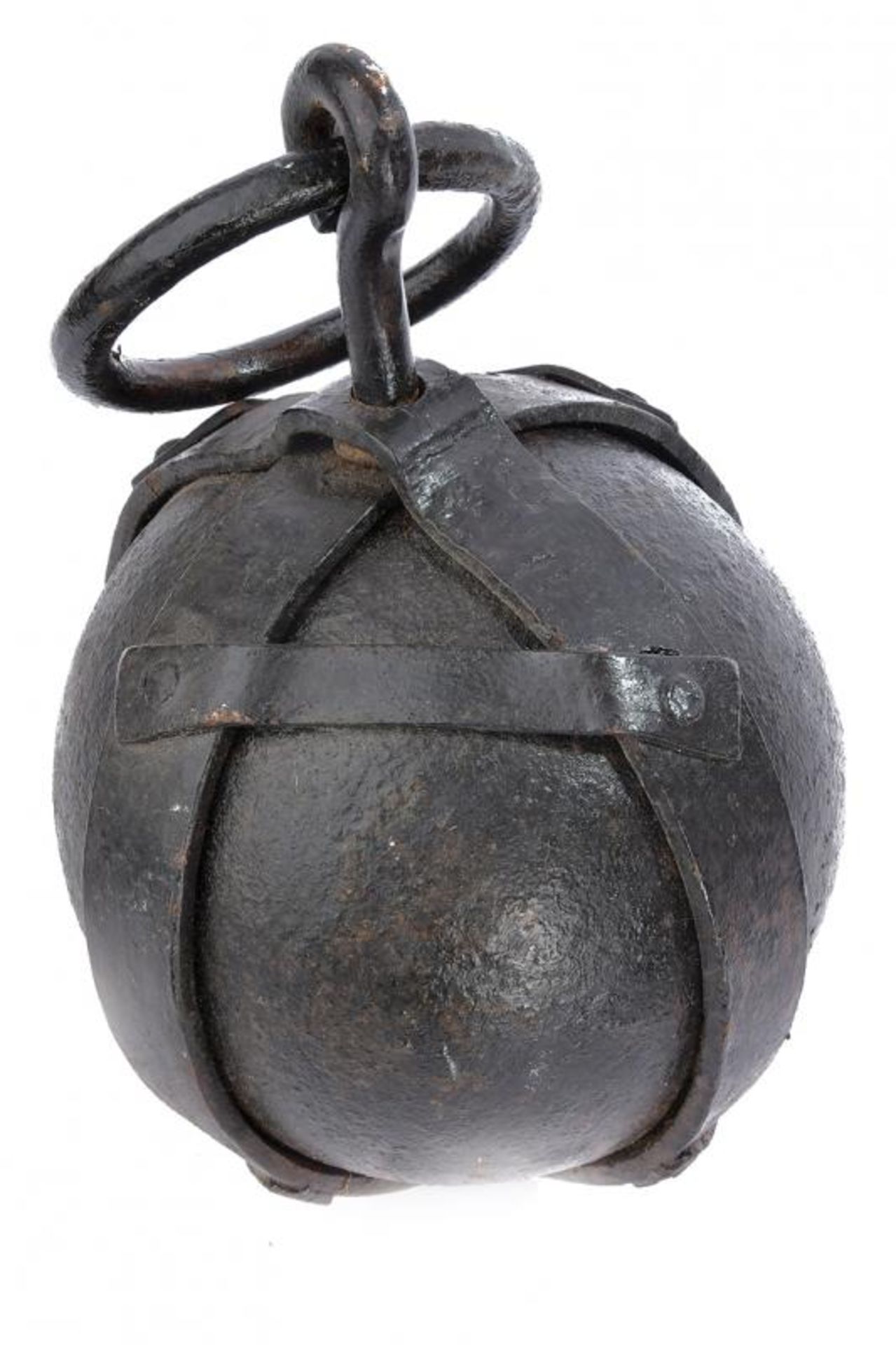 A rare iron legcuff ball - Bild 2 aus 5
