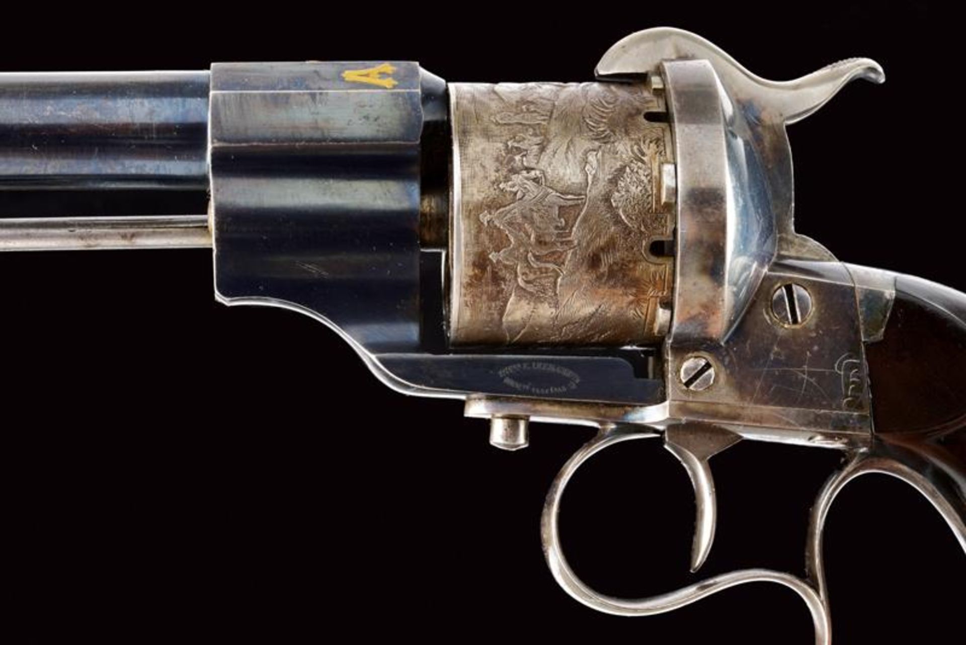A beautiful 1858 model pin-fire revolver from the property of general A. Negri of Sanfront - Bild 8 aus 11