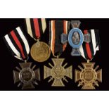 A lot of five medals and crosses