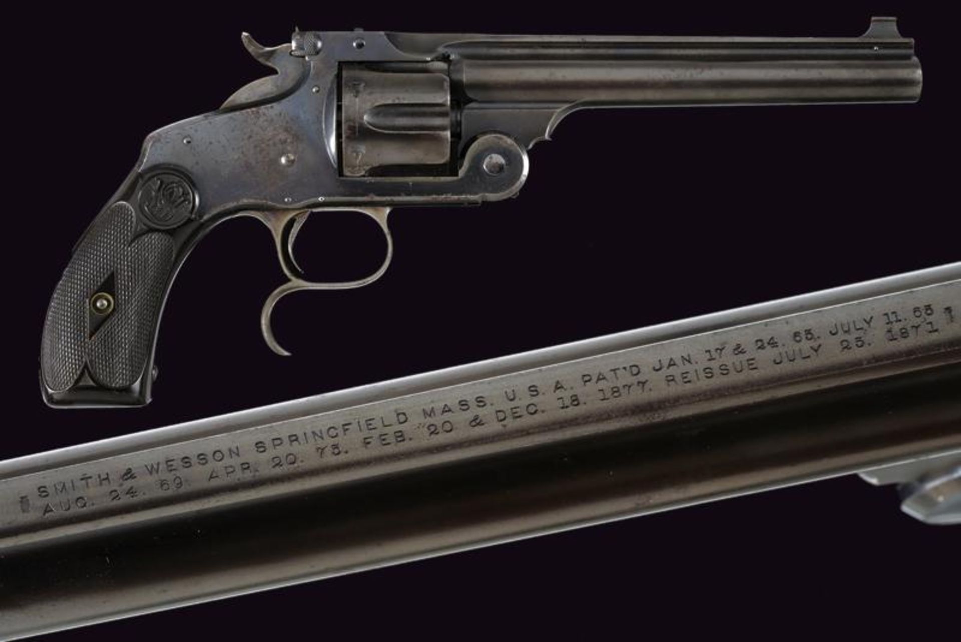 An S&W New Model No. 3 Single Action Revolver