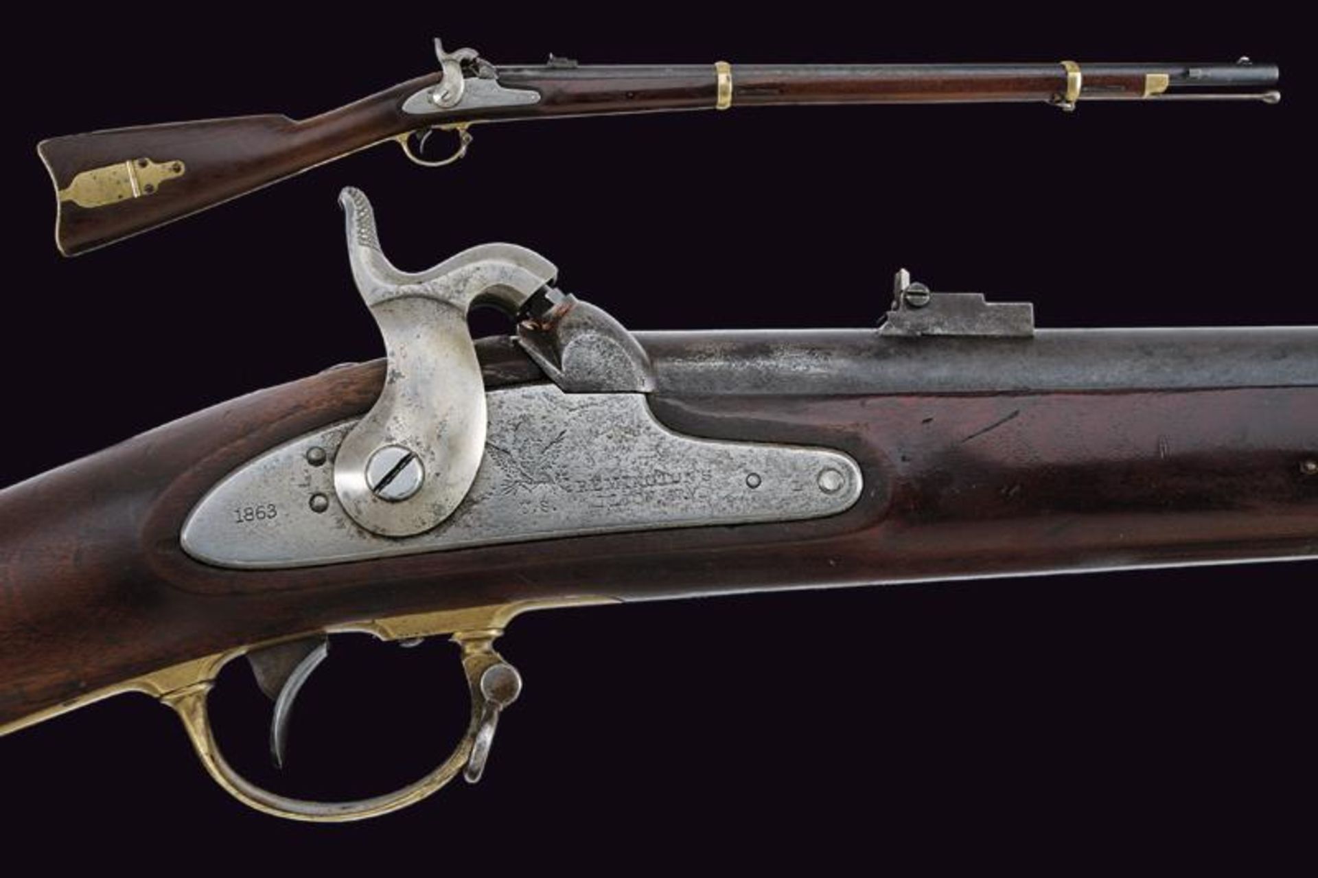 An interesting 1863 Model Remington percussion rifle 'Zouave'