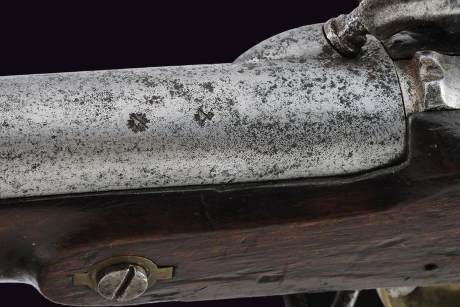 A Lowell percussion gun with Piedmont mark with bayonet - Bild 7 aus 8