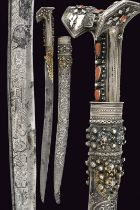 An exceptional silver-mounted yatagan