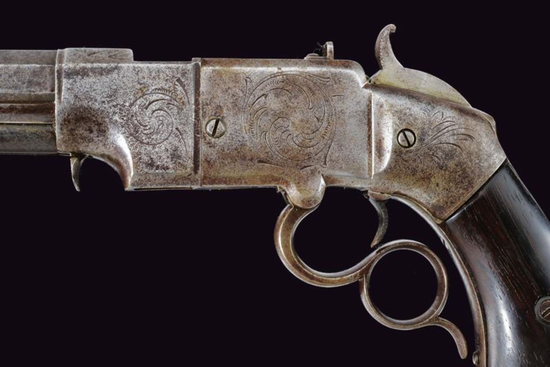 A rare and interesting S&W Lever Action Repeating Pistol 'No. 2 - Large Frame' - Bild 3 aus 12