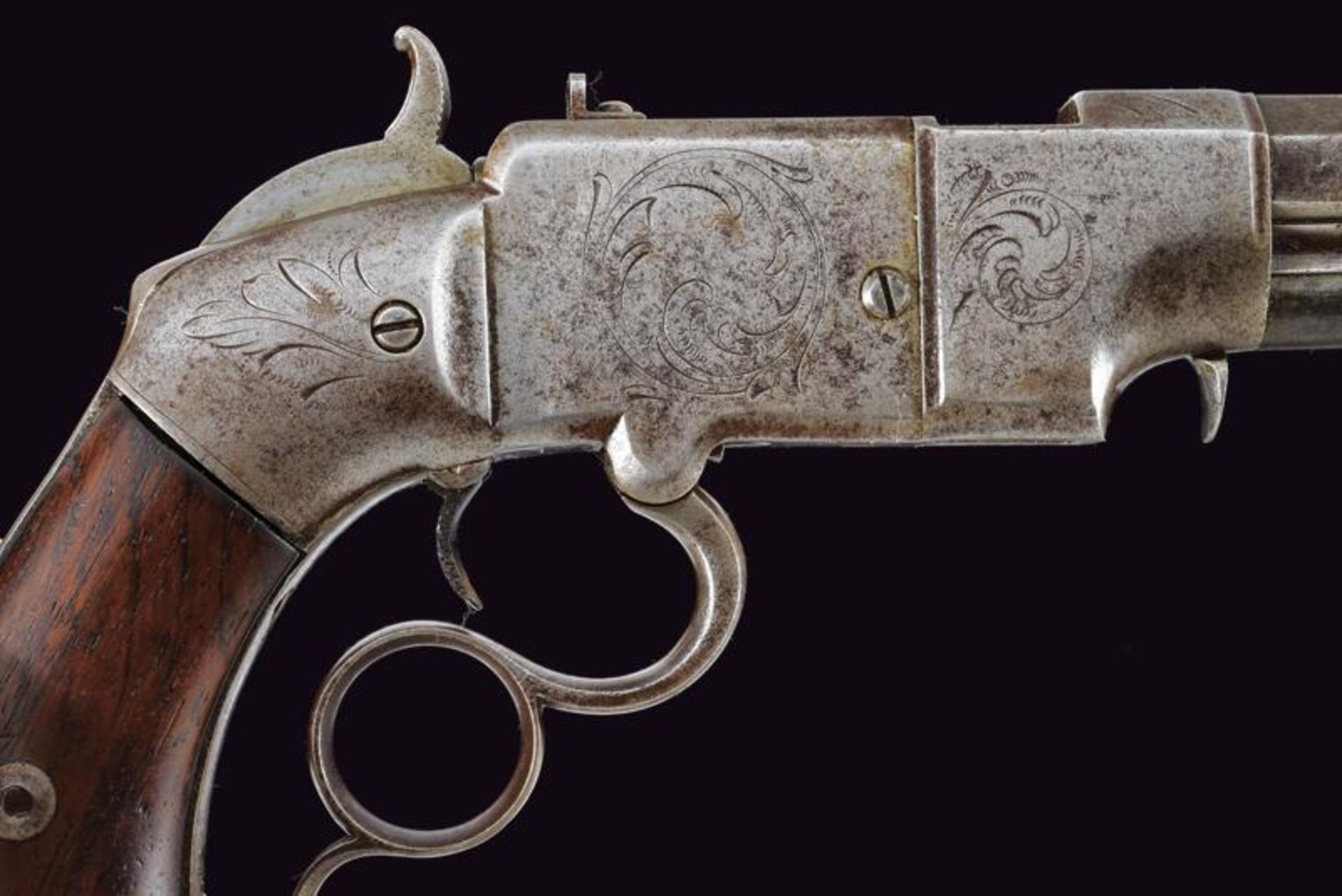 A rare and interesting S&W Lever Action Repeating Pistol 'No. 2 - Large Frame' - Bild 9 aus 12