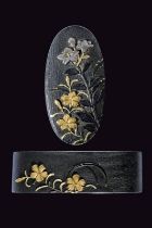 A Fuchi-kashira signed Mitsuyuki with Kao