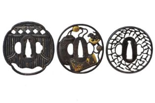 A lot of three tsuba