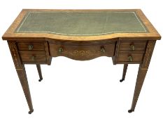 Edwardian inlaid rosewood writing desk