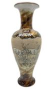 Late 19th century Doulton Lambeth sgraffito vase decorated by Hannah Barlow