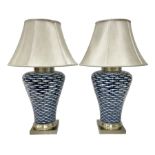 Pair of large lamps of tapering form
