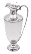 Early 20th century silver mounted claret jug