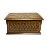 19th Century mahogany and parquetry box of rectangular form