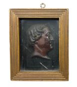 19th century wax relief portrait