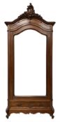 Mid-to late 20th century French walnut armoire wardrobe