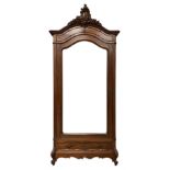 Mid-to late 20th century French walnut armoire wardrobe