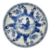 18th century Chinese blue and white Kangxi saucer