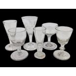 Group of 18th century drinking glasses