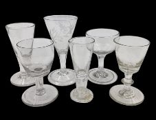 Group of 18th century drinking glasses