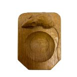 Mouseman - figured oak pin tray