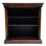 William IV rosewood open bookcase