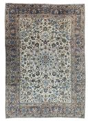 Persian Kashan ivory ground carpet